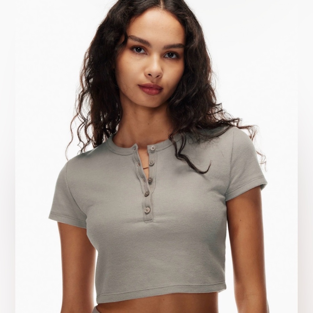 Sunday’s Best cropped Waffle Tee